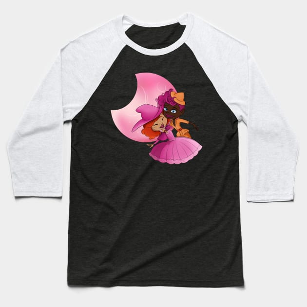 Strawberry Moon Baseball T-Shirt by candice-allen-art